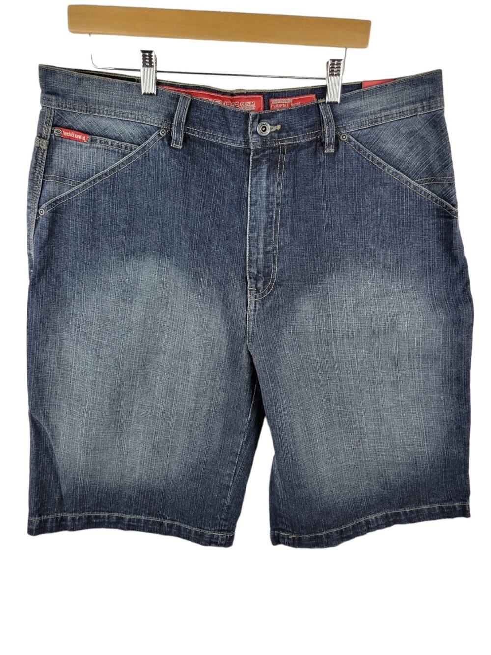 Mens Ecko Unlimited Foundry Carpenter Turnpike Jean Shorts Medium Wash sz 36 NOS